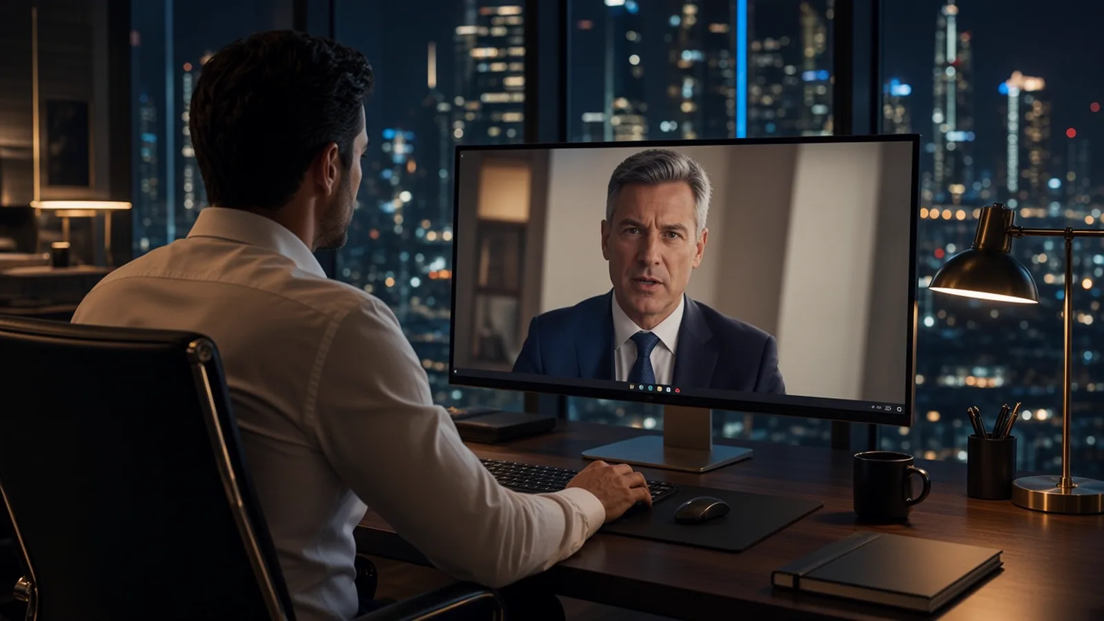 Scene from the 3D lesson The CEO on the Call