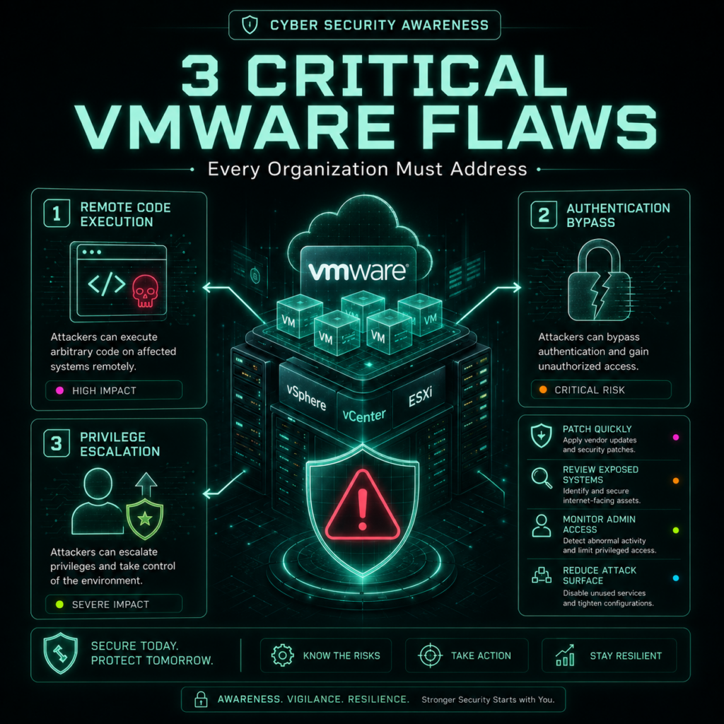 Cyber Security Awareness: 3 Critical VMware Flaws