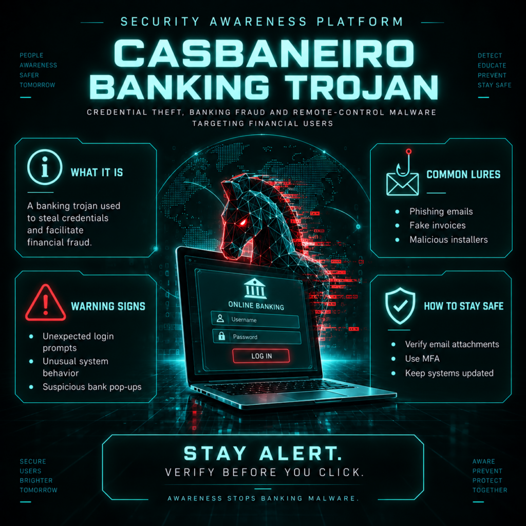 Security Awareness Platform: Casbaneiro Banking Trojan